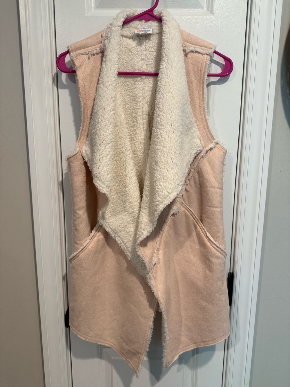 LuLaRoe Blush Open Sherpa-Lined Vest